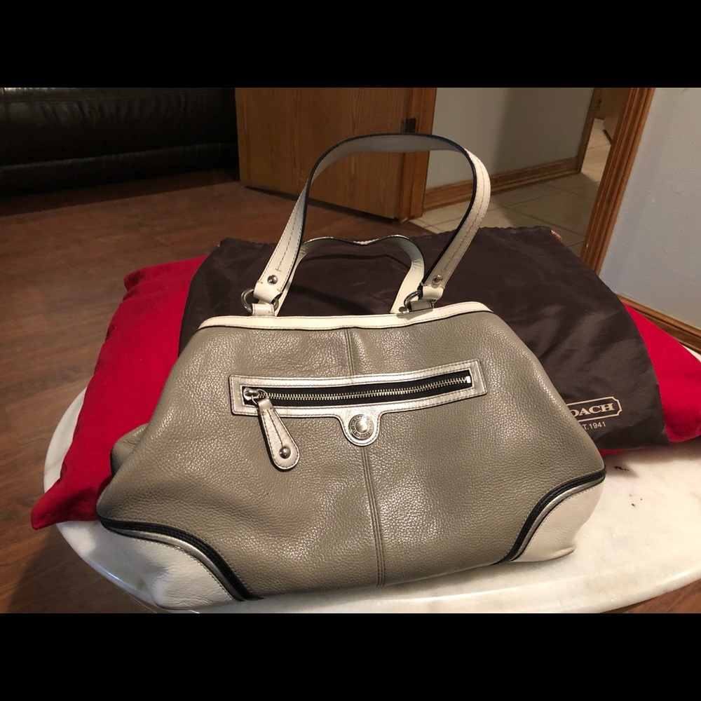 Gray Coach Purse